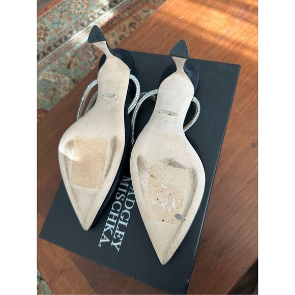 Badgley Mischka Kamilah Pointed Toe Stiletto in Black Satin - Picture 7 of 12